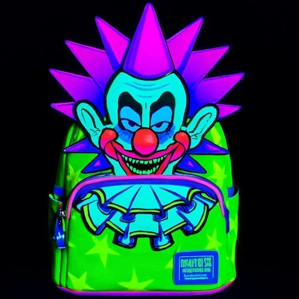 Loungefly Killer Klowns Spikey Mini Backpack NYCC Exclusive Glow in the Dark